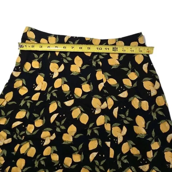 Philosophy Women’s Sz 10 Lemon Print Amalfi Coast Vacation Flowy Casual Skirt - Picture 8 of 11